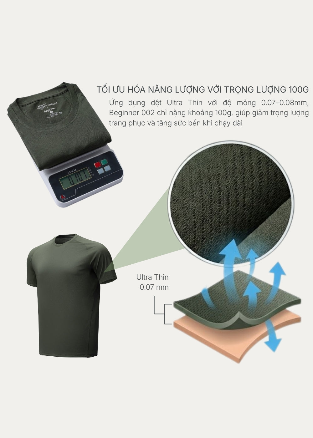 Áo Thun Thể Thao AirDry™ Vải Lưới Thoáng Khí Siêu Nhẹ The Beginner 002 Màu Đen Dáng Ôm Vừa F2