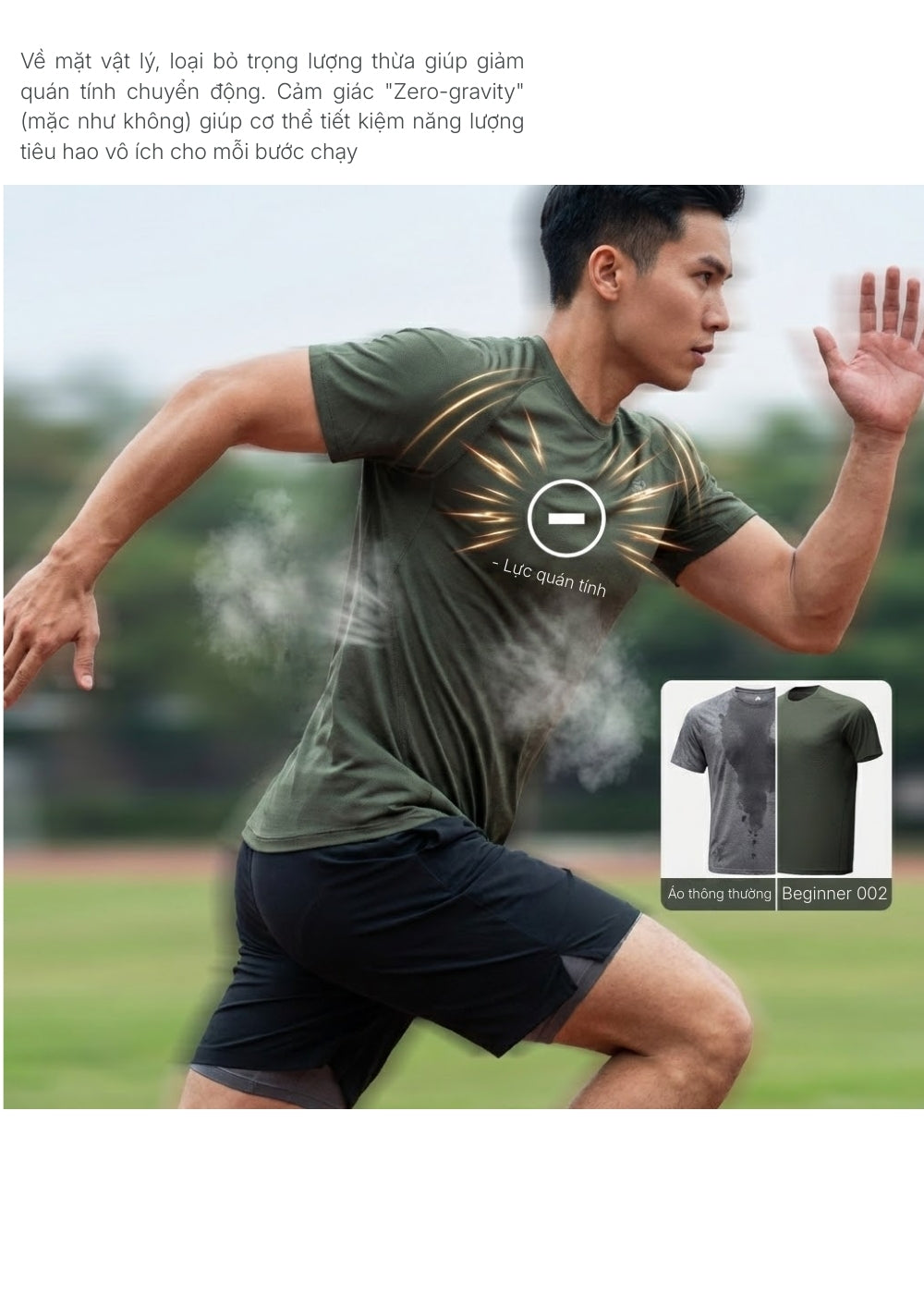 Áo Thun Thể Thao AirDry™ Vải Lưới Thoáng Khí Siêu Nhẹ The Beginner 002 Màu Đen Dáng Ôm Vừa F2