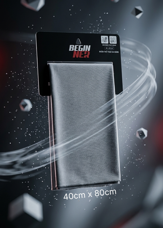 Khăn Thể Thao Microfiber Siêu Mềm Mỏng Nhẹ (40x80) BG 011 Xám