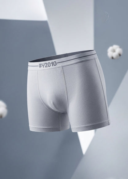 Quần Lót Boxer Dài Seamless FlexFit™ Dệt Khối Không Hằn Da Beginner 082 Màu Xám Nhạt