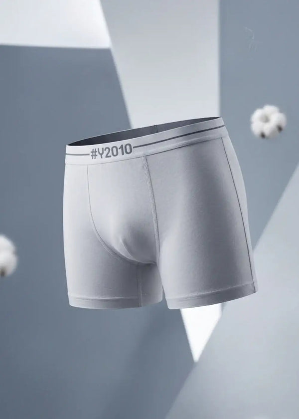 Quần Lót Boxer Dài Seamless FlexFit™ Dệt Khối Không Hằn Da Beginner 082 Màu Xám Nhạt