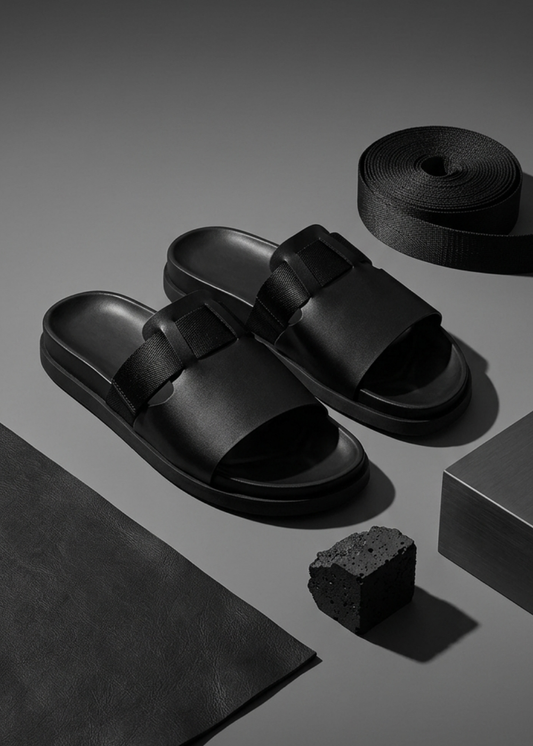 Dép Đế Thấp Slide Slipper #Y2010 043 Đen