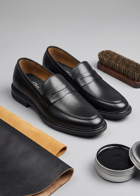 Giày Tây Loafer Real Leather 002 Đen