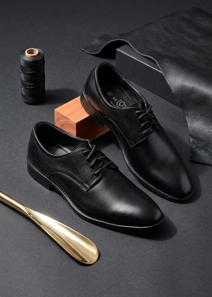 Giày Tây Oxford Real Leather 003 Đen
