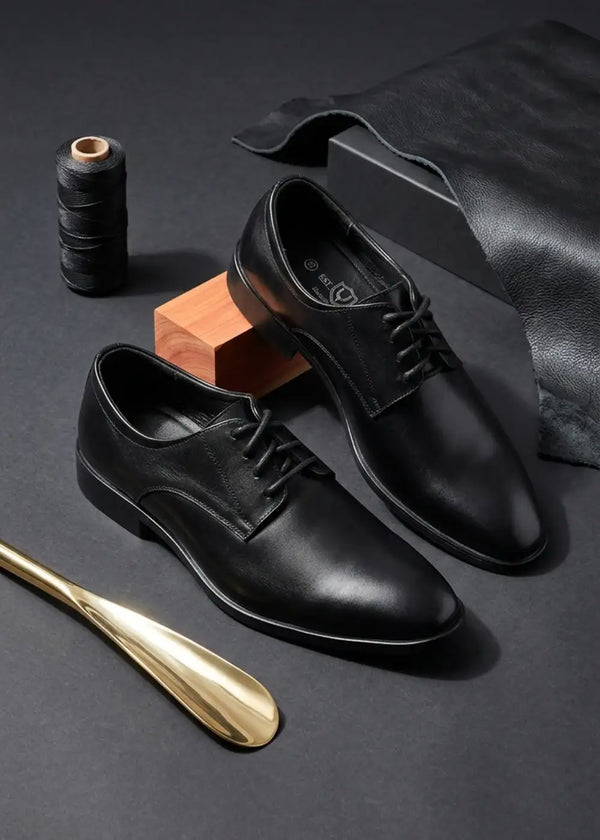 Giày Tây Oxford Real Leather 003 Đen