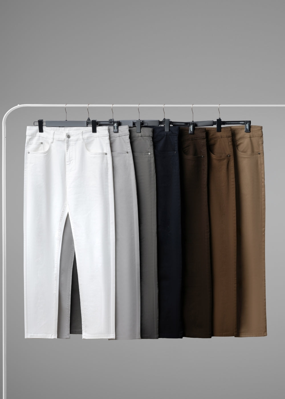 Quần Jeans Regular Fit Mềm Co Giãn Multi Color Jean 001 Trắng