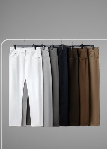 Quần Jeans Regular Fit Mềm Co Giãn Multi Color Jean 001 Trắng