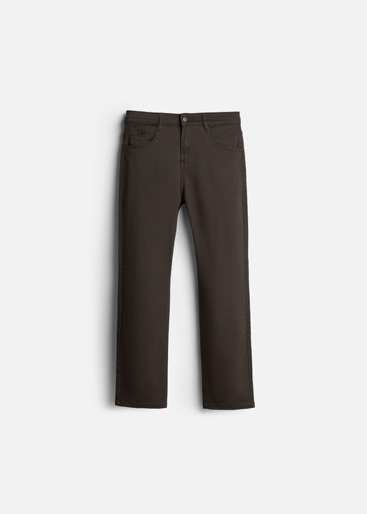 Quần Jeans Regular Fit Mềm Co Giãn Multi Color Jean 001 Nâu Đậm