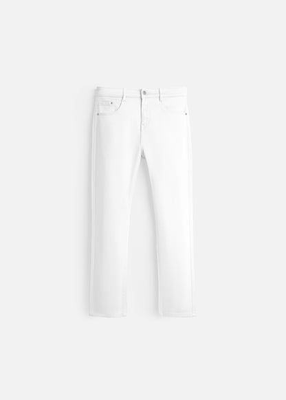 Quần Jeans Regular Fit Mềm Co Giãn Multi Color Jean 001 Trắng