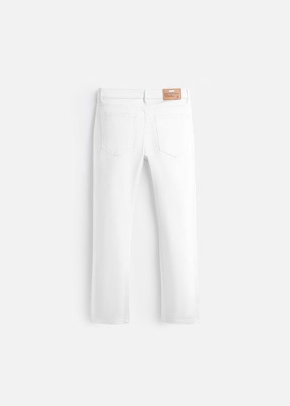 Quần Jeans Regular Fit Mềm Co Giãn Multi Color Jean 001 Trắng