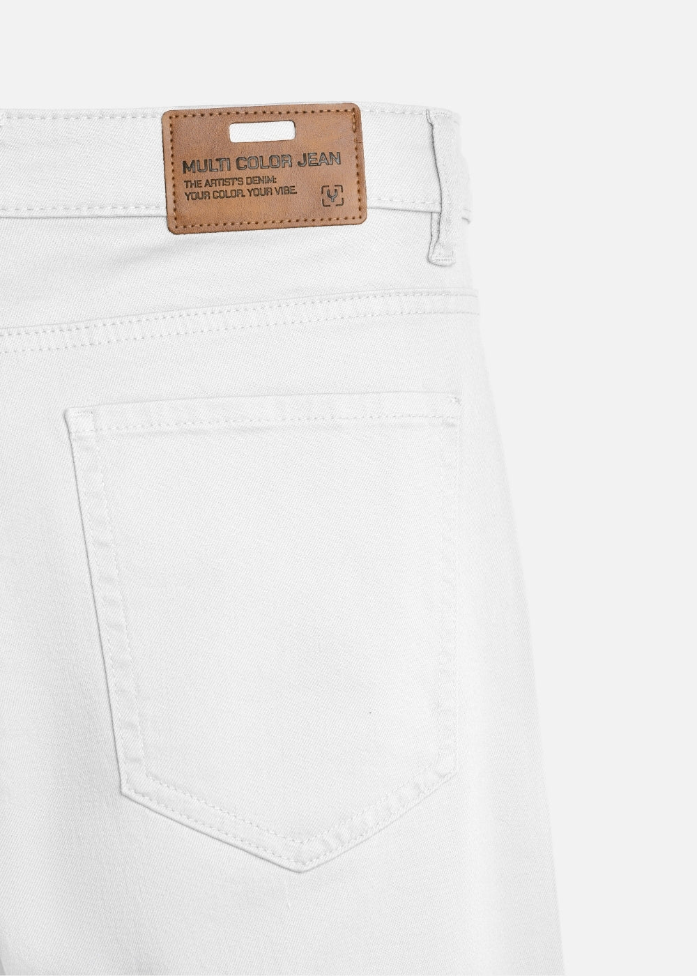 Quần Jeans Regular Fit Mềm Co Giãn Multi Color Jean 001 Trắng