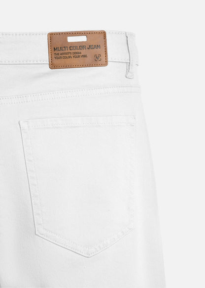 Quần Jeans Regular Fit Mềm Co Giãn Multi Color Jean 001 Trắng