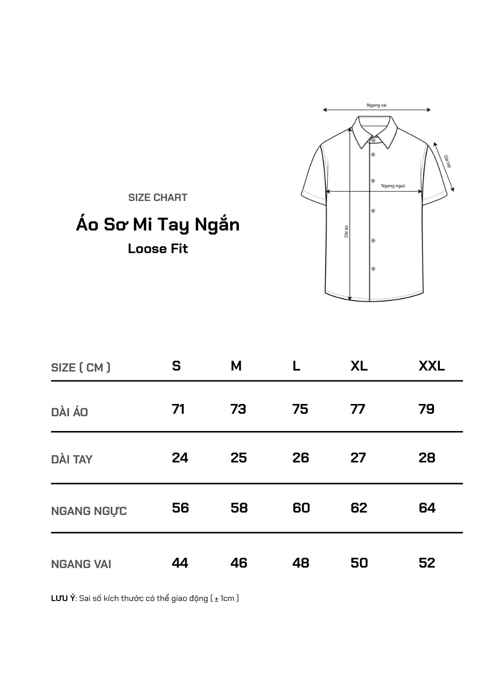 Áo Sơ Mi Tay Ngắn DurableTex™ Bền Bỉ Boxy Shape Multi Color Jean 003 Trắng