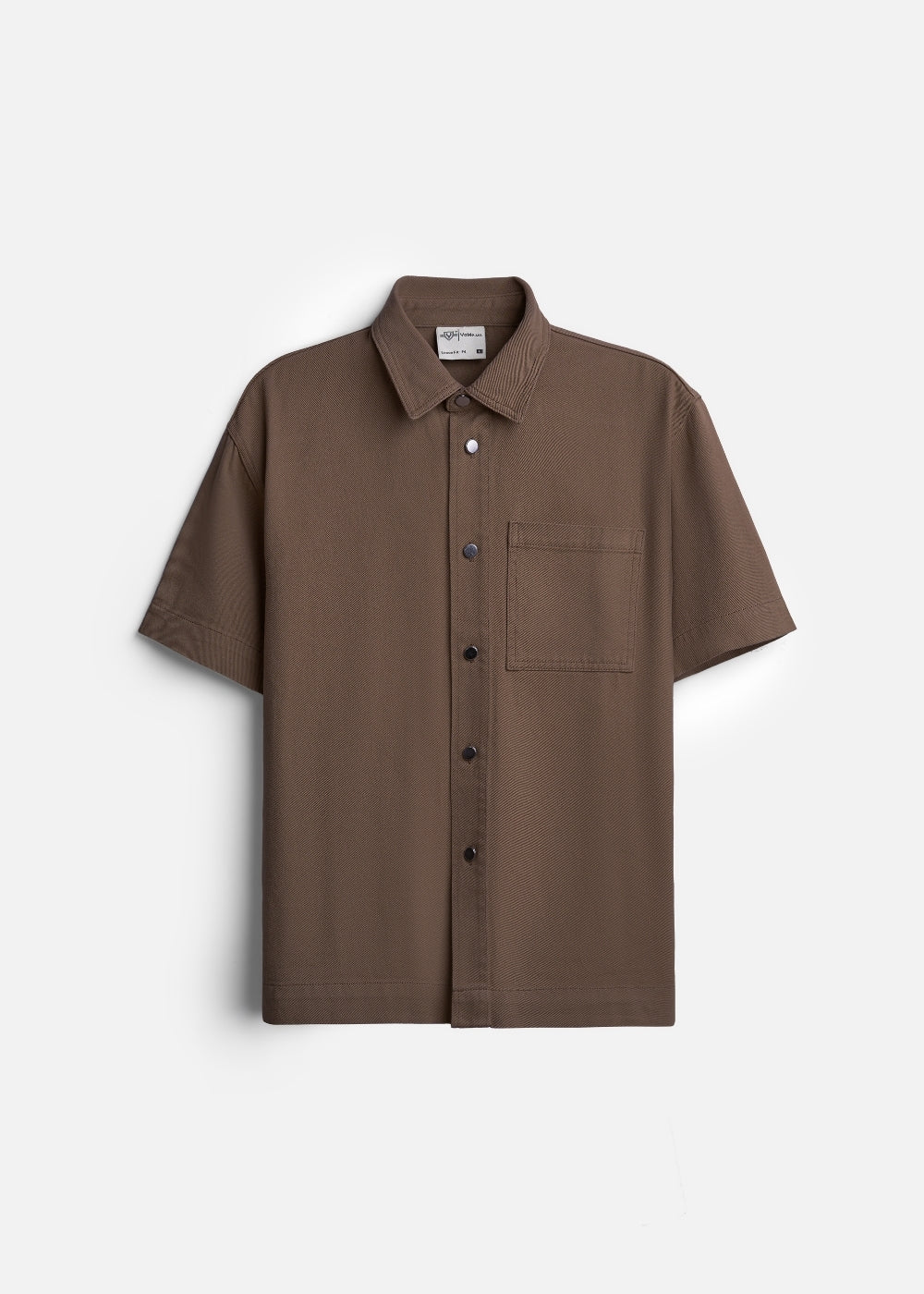 Áo Sơ Mi Tay Ngắn DurableTex™ Bền Bỉ Boxy Shape Multi Color Jean 003 Nâu Đậm