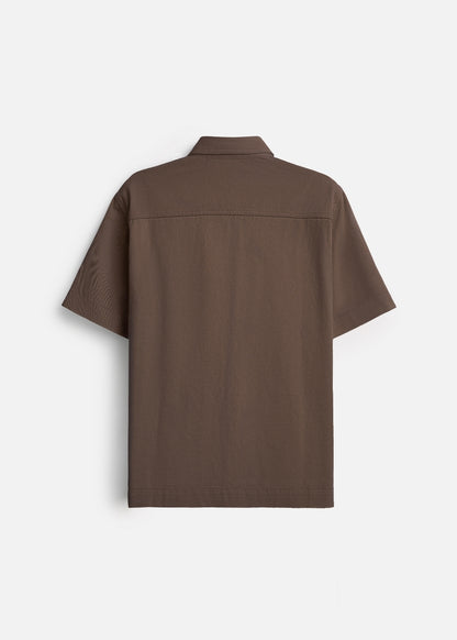 Áo Sơ Mi Tay Ngắn DurableTex™ Bền Bỉ Boxy Shape Multi Color Jean 003 Nâu Đậm