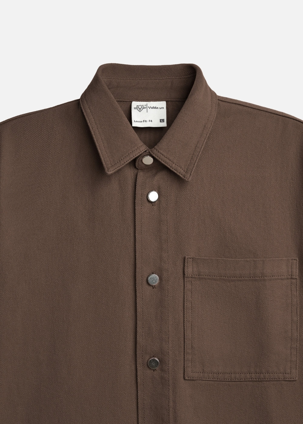 Áo Sơ Mi Tay Ngắn DurableTex™ Bền Bỉ Boxy Shape Multi Color Jean 003 Nâu Đậm