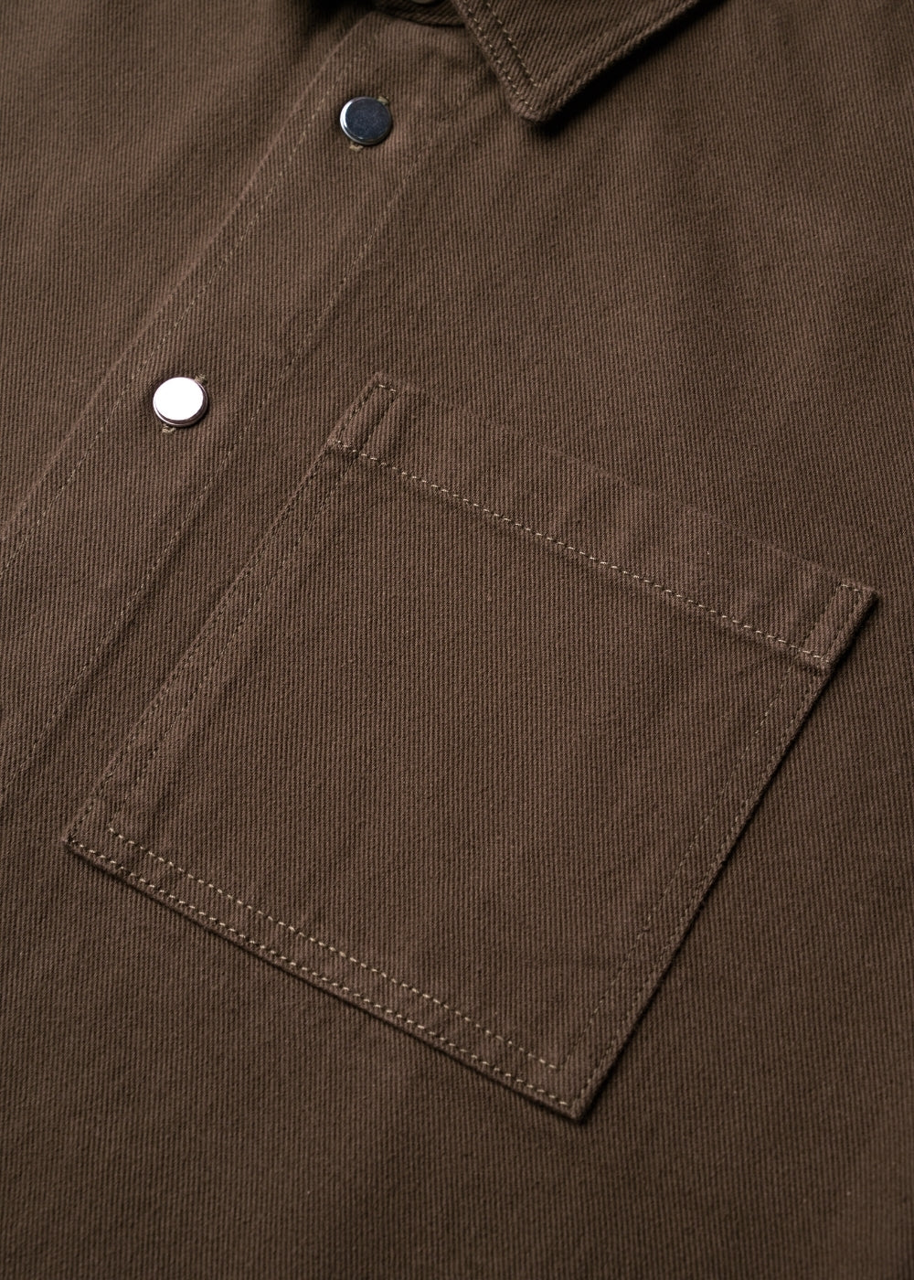 Áo Sơ Mi Tay Ngắn DurableTex™ Bền Bỉ Boxy Shape Multi Color Jean 003 Nâu Đậm