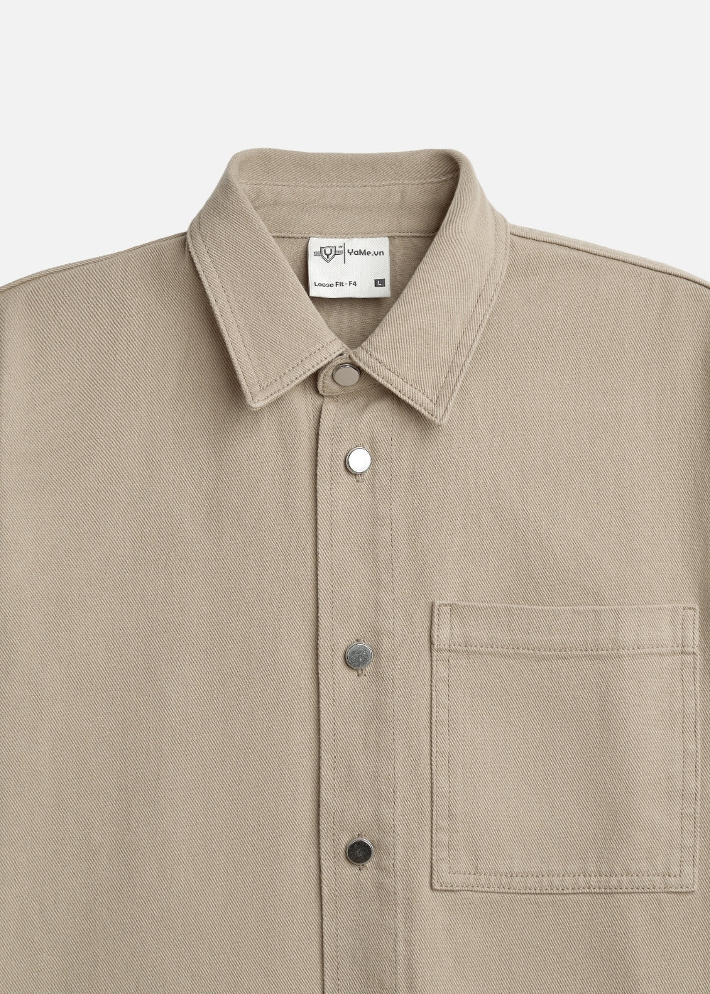 Áo Sơ Mi Tay Ngắn DurableTex™ Bền Bỉ Boxy Shape Multi Color Jean 003 Nâu Nhạt