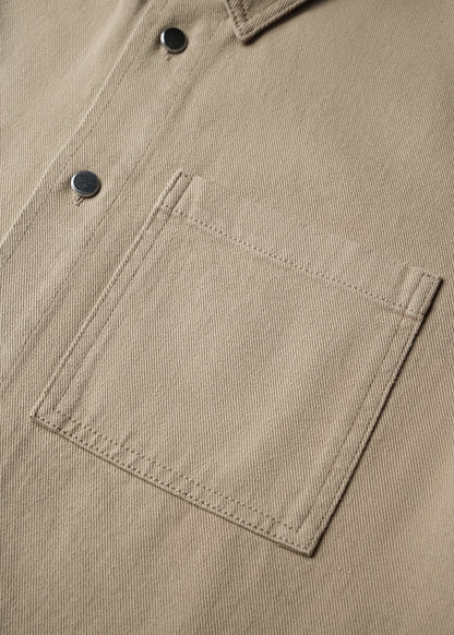 Áo Sơ Mi Tay Ngắn DurableTex™ Bền Bỉ Boxy Shape Multi Color Jean 003 Nâu Nhạt