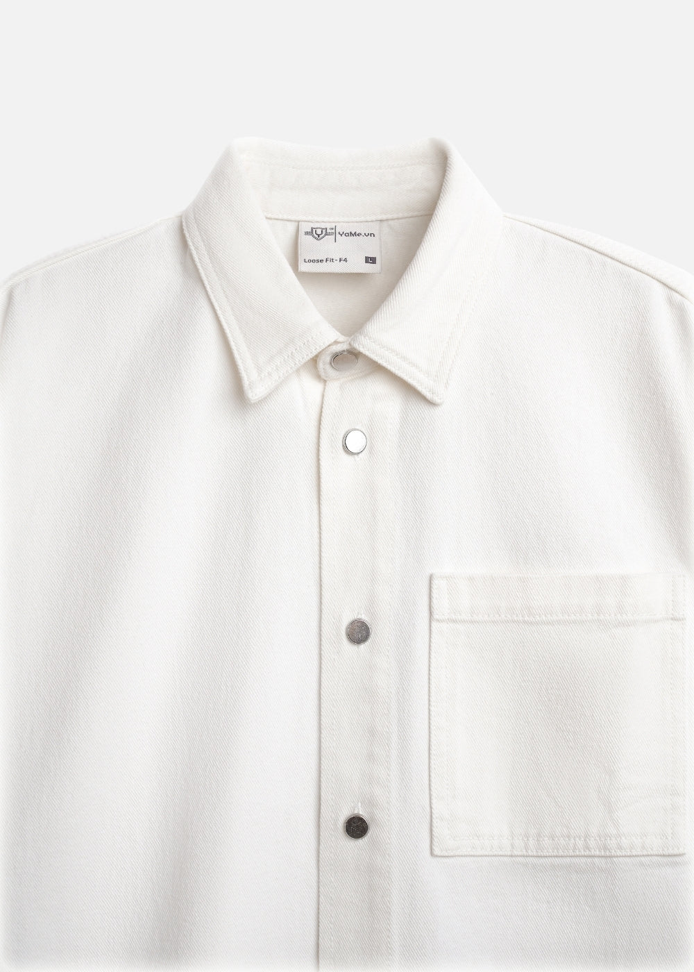 Áo Sơ Mi Tay Ngắn DurableTex™ Bền Bỉ Boxy Shape Multi Color Jean 003 Trắng