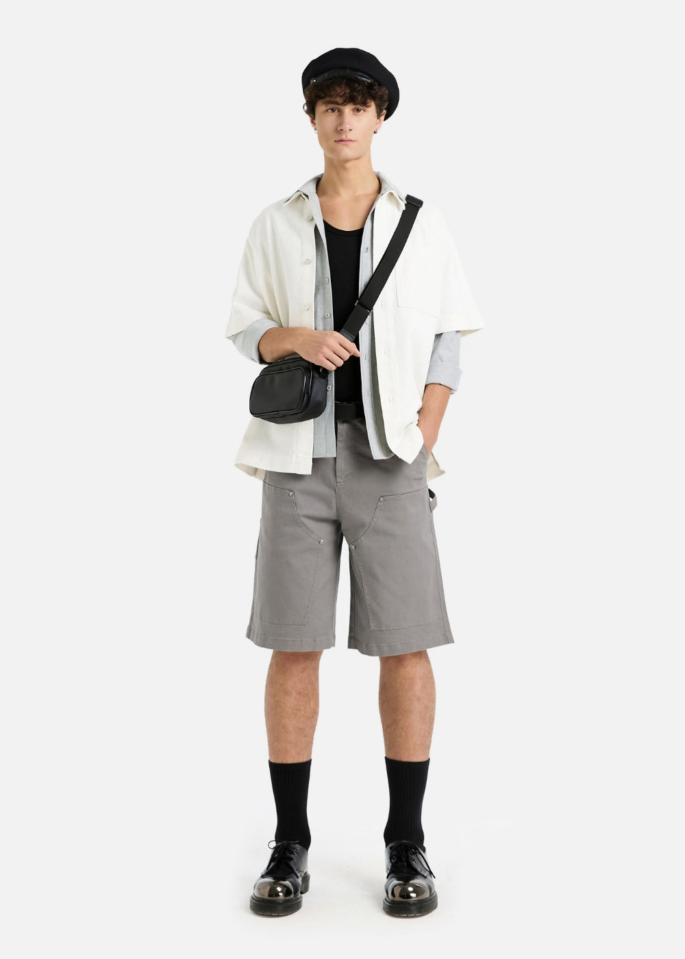 Áo Sơ Mi Tay Ngắn DurableTex™ Bền Bỉ Boxy Shape Multi Color Jean 003 Trắng