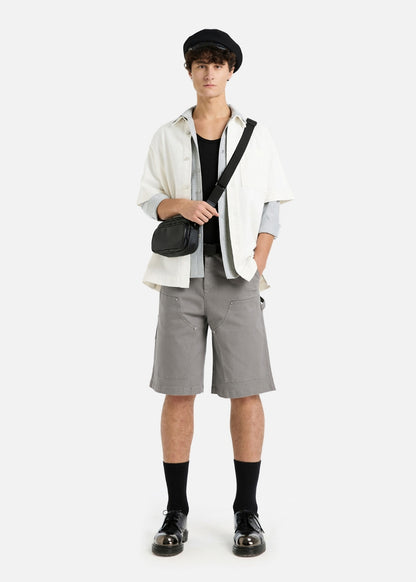 Áo Sơ Mi Tay Ngắn DurableTex™ Bền Bỉ Boxy Shape Multi Color Jean 003 Trắng