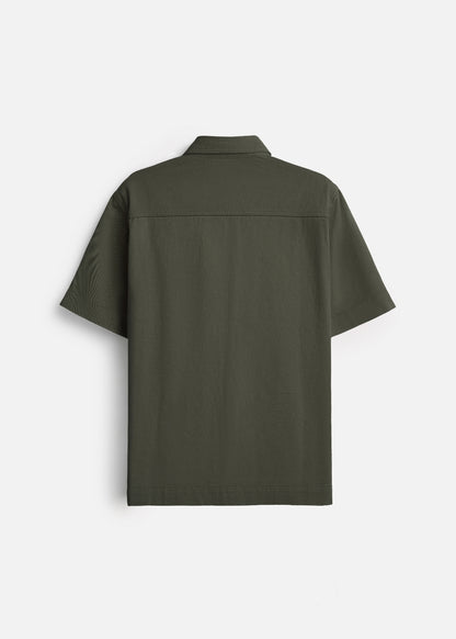 Áo Sơ Mi Tay Ngắn DurableTex™ Bền Bỉ Boxy Shape Multi Color Jean 003 Xanh Lá Đậm