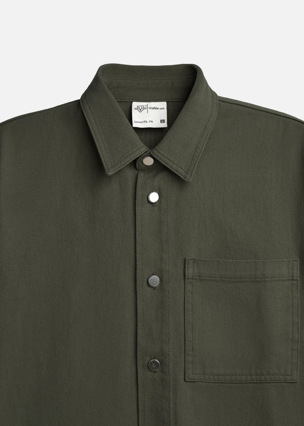 Áo Sơ Mi Tay Ngắn DurableTex™ Bền Bỉ Boxy Shape Multi Color Jean 003 Xanh Lá Đậm