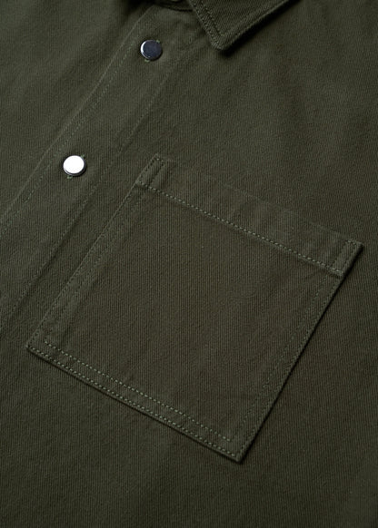 Áo Sơ Mi Tay Ngắn DurableTex™ Bền Bỉ Boxy Shape Multi Color Jean 003 Xanh Lá Đậm