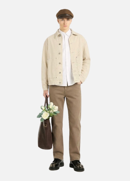 Quần Jeans Regular Fit Mềm Co Giãn Multi Color Jean 001 Nâu Nhạt