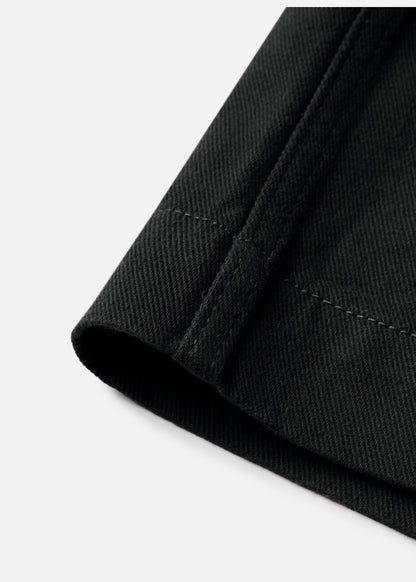 Áo Sơ Mi Tay Ngắn DurableTex™ Tôn Vai Giấu Bụng Dày Dặn Đứng Phom Multi Color Jean 003 Màu Đen 99 Dáng Rộng Rãi F4