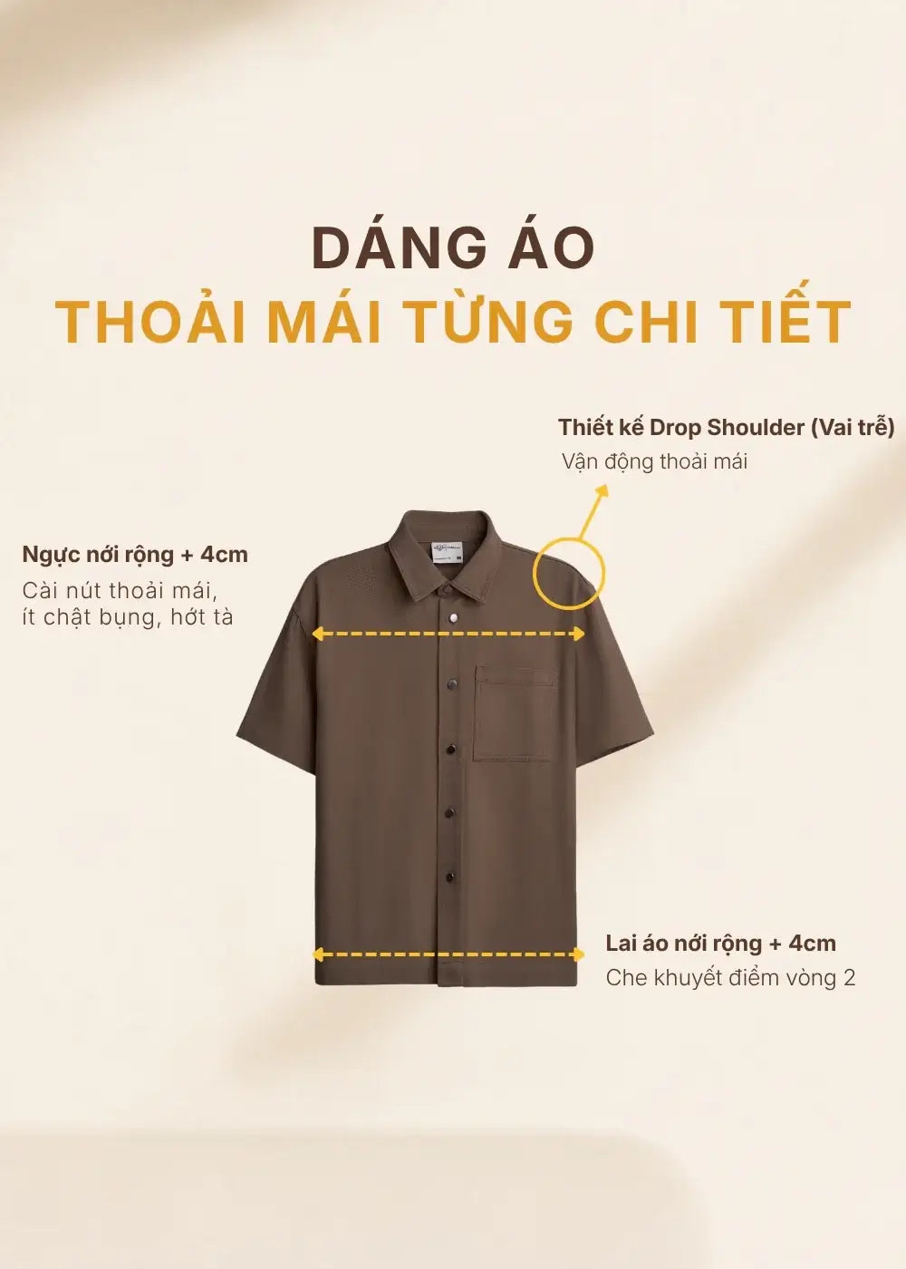 Áo Sơ Mi Tay Ngắn DurableTex™ Tôn Vai Giấu Bụng Dày Dặn Đứng Phom Multi Color Jean 003 Màu Đen 99 Dáng Rộng Rãi F4
