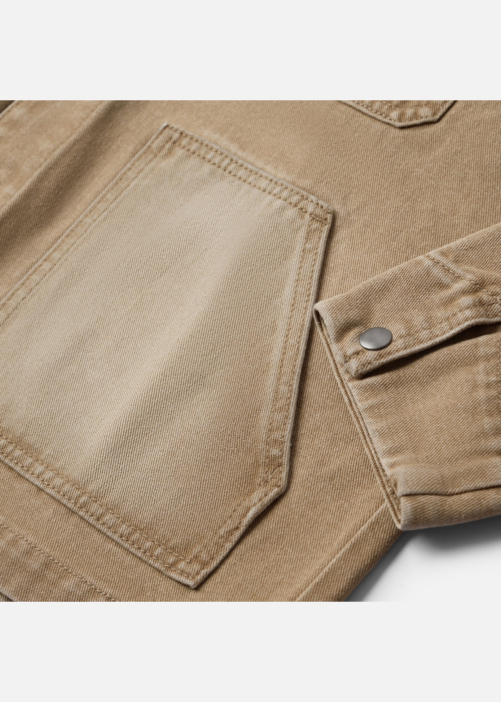 Áo Khoác Jean Xám Kiểu Cổ Điển Vải Dày Dặn Bền Chắc Multi Color Jean 004 Màu Nâu Dáng Vừa Vặn F3