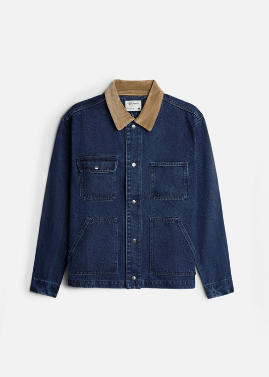 Áo Khoác Jean Kiểu Cổ Điển DurableTex™ Vải Dày Dặn Bền Chắc Multi Color Jean 004 Màu Xanh Dương Đậm Dáng Vừa Vặn F3
