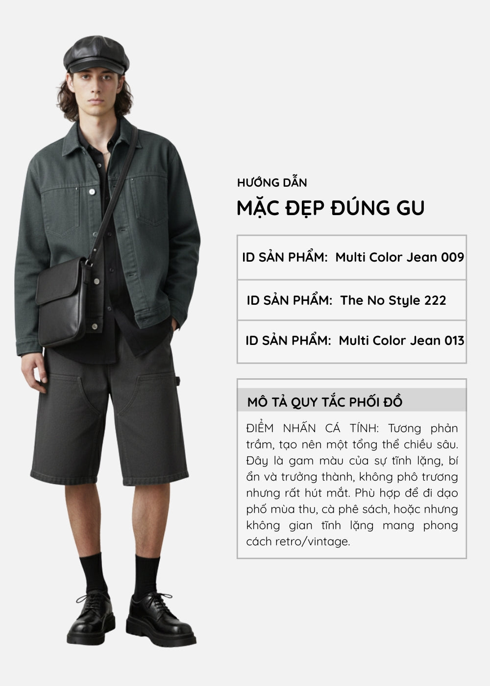 Áo Khoác Jean Nhuộm Hoạt Tính Bền Màu Multi Color Jean 009 Xanh Lá Đậm