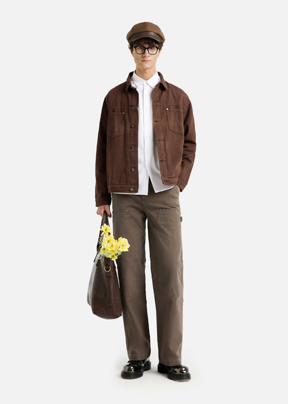 Áo Khoác Jean Nhuộm Hoạt Tính Bền Màu Multi Color Jean 009 Nâu Đậm