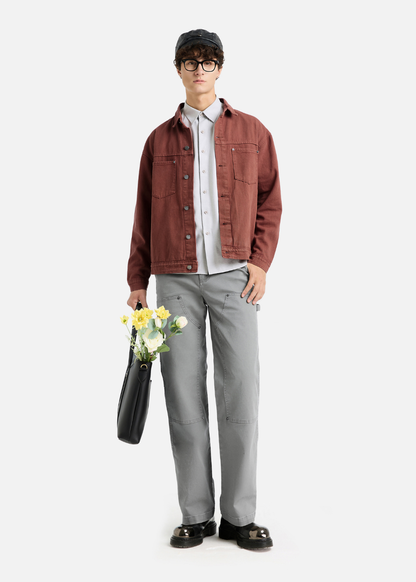 Áo Khoác Jean Nhuộm Hoạt Tính Bền Màu Multi Color Jean 009 Nâu