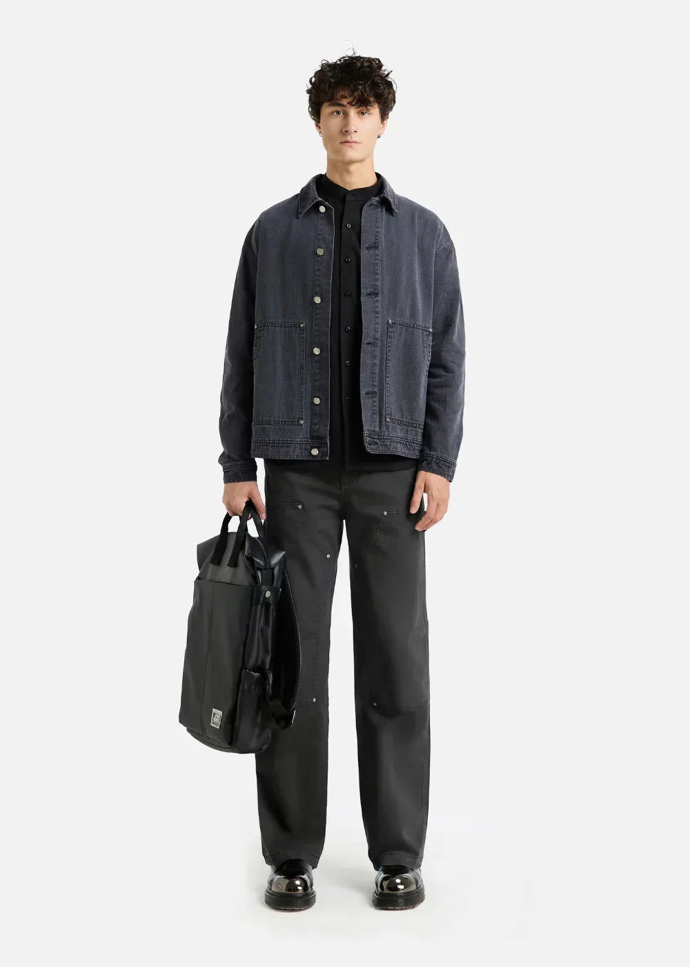 Quần Jean Suông Rộng DurableTex™ Đắp 2 Lớp Chống Rách Gối Siêu Bền Multi Color Jean 012 Màu Đen Dáng Rộng Rãi F4