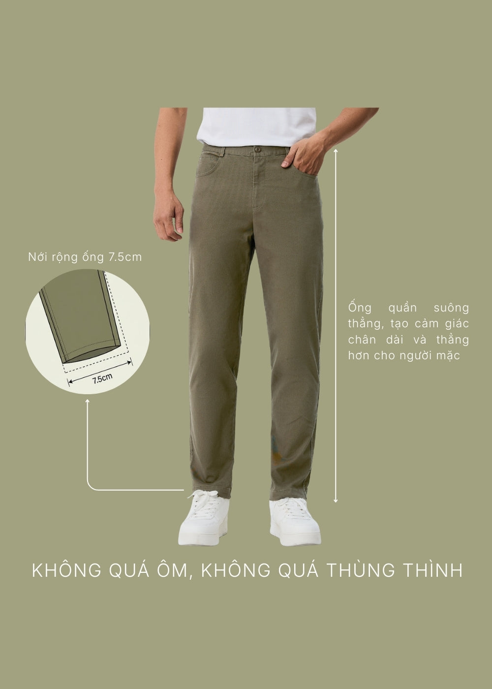 Quần Kaki Chinos Co Giãn Non Branded 032 Đen