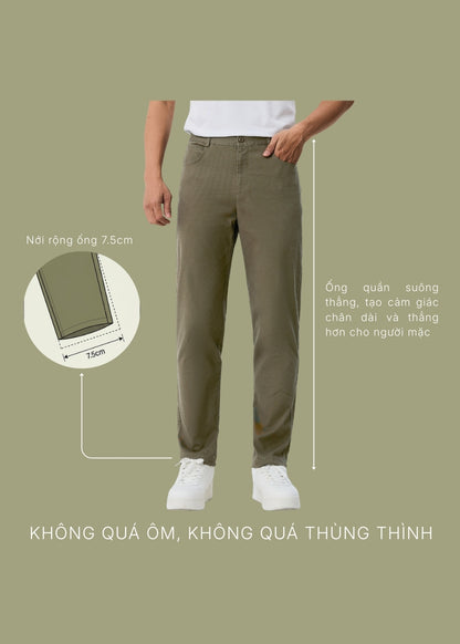 Quần Kaki Chinos Co Giãn Non Branded 032 Đen