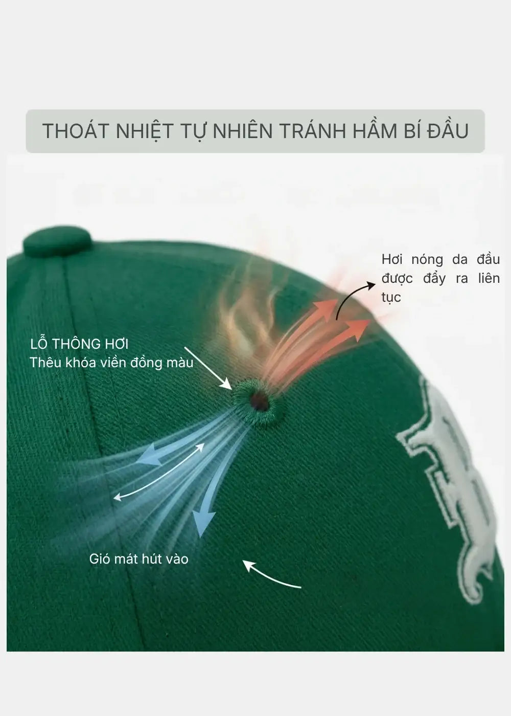 Nón Baseball Cap Kaki Đứng Form NS 140 Màu Xanh Lá Đậm