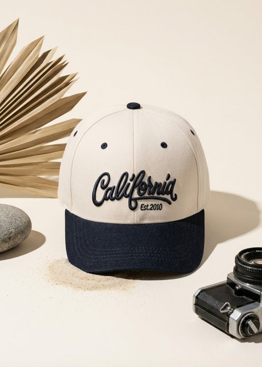 Nón Baseball Cap Kaki Phối Màu CALIFORNIA NS 147 Be Xanh Dương