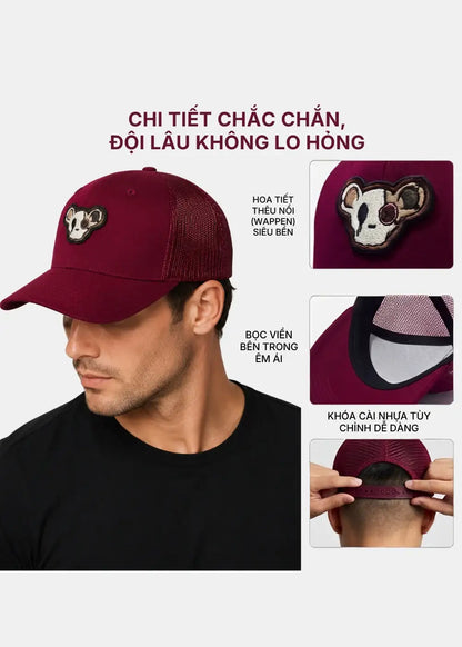 Nón Trucker Cap Kaki Đứng Form NS 152 Màu Nâu Đậm
