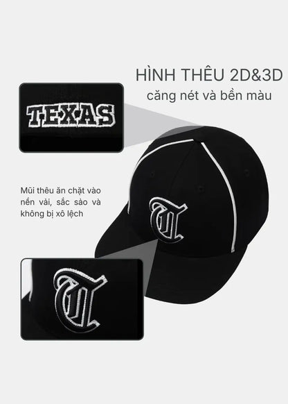 Nón Fitted Cap Kaki Đứng Form NS 156 Màu Đen