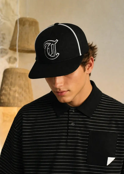 Nón Fitted Cap Kaki Đứng Form NS 156 Màu Đen