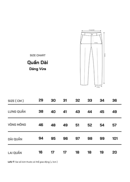 Quần Tây Casual EasyCare™ Ít Nhăn Non Iron 019 Đen