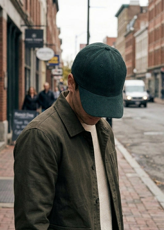 Nón Baseball Cap Corduroy Bền Bỉ NB 017 Xanh Lá Đậm