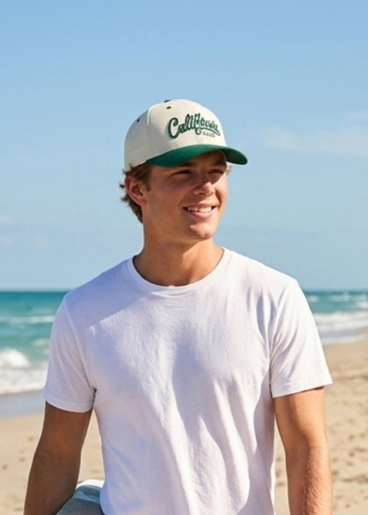 Nón Baseball Cap Kaki Phối Màu CALIFORNIA NS 147 Be Xanh Lá