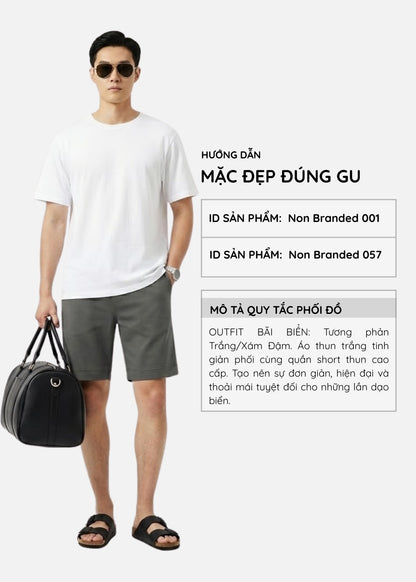 Áo Thun Waffle Thoáng Mát Non Branded 001 Trắng