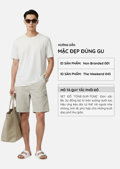 Áo Thun Waffle Thoáng Mát Non Branded 001 Be